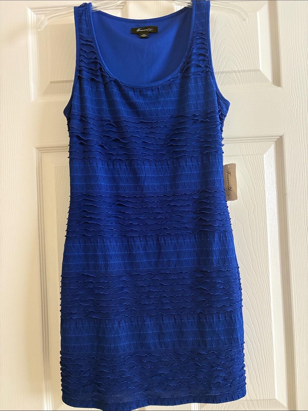NWT Forever 21 Royal Blue Ruffled Tank Mini Dress